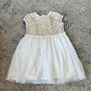 Elegant White and Gold Dress